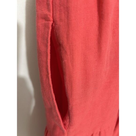 Universal Threads Women's Coral Midi Dress Ruffle Pockets Layered Tiered Size M - Picture 5 of 9